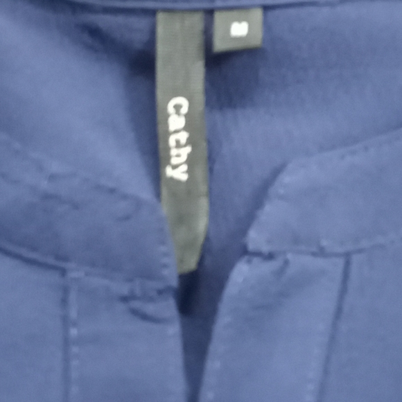 Cathy Navy Crepe Blouse - Picture 14 of 14